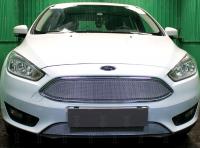 Ford Focus (14–) Защита радиатора Premium, хром, низ