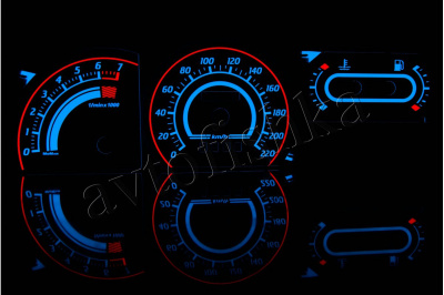 Ford Escort MK4 светодиодные шкалы (циферблаты) на панель приборов