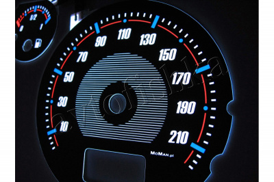 Peugeot 307 светодиодные шкалы (циферблаты) на панель приборов - дизайн 1