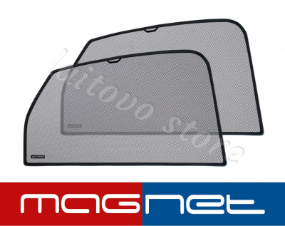 Subaru Outback (2014-н.в.) комплект бескрепёжныx защитных экранов Chiko magnet, задние боковые (Стандарт)