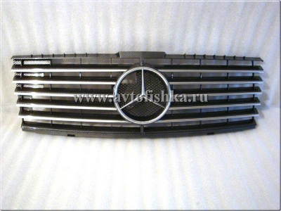 Mercedes C-class W202 решетка радиатора карбоновая, дизайн Big Star Sport.